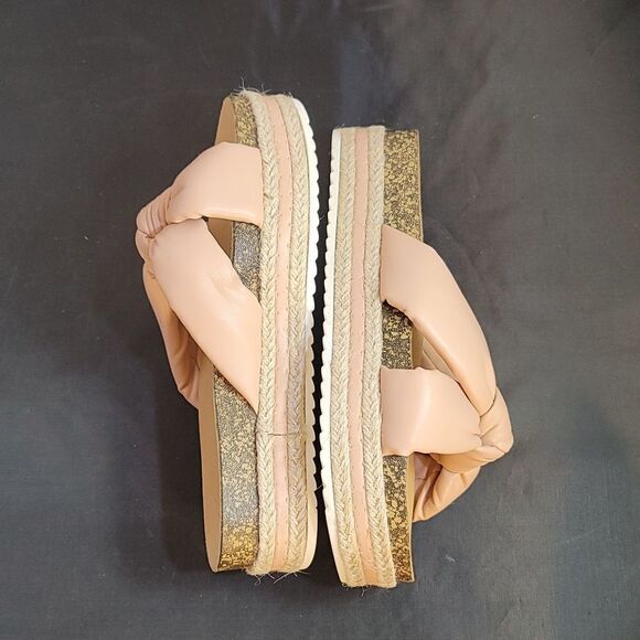 BRAND NEW QUPID CANCUN WOMEN'S PLASFORM SLIDE WEDGE SANDALS - Picture 8 of 16